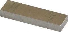 Mitutoyo - 0.15" Rectangular Steel Gage Block - Accuracy Grade 0, Includes Certificate of Inspection - Exact Tool & Supply