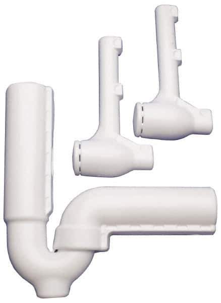 Federal Process - 1-1/2 Inch Pipe, Protect-a-trap Offset Cover Only - White, PVC - Exact Tool & Supply