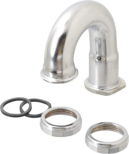 Federal Process - 1-1/4 Outside Diameter, 20 Gauge, P Trap J Bend Only - Chrome Coated, Brass - Exact Tool & Supply