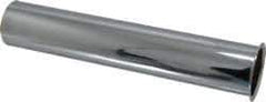 Federal Process - 1-1/2 Inside Diameter, 8 Inch Long, Single Flange, Sink Tailpiece - Chrome Coated, Brass, 22 Gauge - Exact Tool & Supply