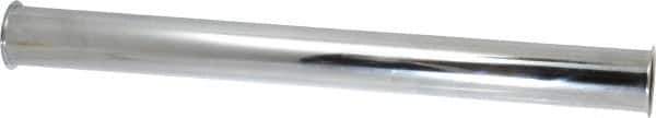 Federal Process - 1-1/2 Inside Diameter, 16 Inch Long, Double Flange, Sink Tailpiece - Chrome Coated, Brass, 22 Gauge - Exact Tool & Supply