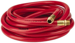 PRO-SOURCE - 1/2" ID x 3/4" OD 25' Long Multipurpose Air Hose - MNPT x MNPT Ends, 300 Working psi, 23 to 150°F, 1/2" Fitting, Red - Exact Tool & Supply