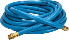 PRO-SOURCE - 1/2" ID x 3/4" OD 25' Long Multipurpose Air Hose - MNPT x MNPT Ends, 300 Working psi, 23 to 150°F, 1/2" Fitting, Blue - Exact Tool & Supply