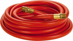 PRO-SOURCE - 1/2" ID x 3/4" OD 25' Long Multipurpose Air Hose - MNPT x MNPT Ends, 300 Working psi, 23 to 150°F, 1/2" Fitting, Orange - Exact Tool & Supply