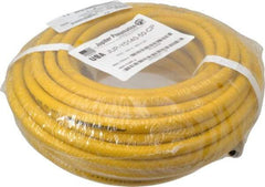 PRO-SOURCE - 1/4" ID x 15/32" OD 50' Long Multipurpose Air Hose - MNPT x MNPT Ends, 300 Working psi, 23 to 150°F, 1/4" Fitting, Yellow - Exact Tool & Supply