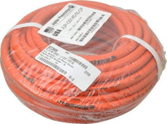 PRO-SOURCE - 1/4" ID x 15/32" OD 50' Long Multipurpose Air Hose - MNPT x MNPT Ends, 300 Working psi, 23 to 150°F, 1/4" Fitting, Orange - Exact Tool & Supply