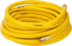 PRO-SOURCE - 1/2" ID x 3/4" OD 50' Long Multipurpose Air Hose - MNPT x MNPT Ends, 300 Working psi, 23 to 150°F, 1/2" Fitting, Yellow - Exact Tool & Supply