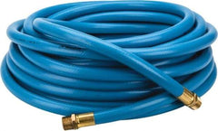 PRO-SOURCE - 1/2" ID x 3/4" OD 50' Long Multipurpose Air Hose - MNPT x MNPT Ends, 300 Working psi, 23 to 150°F, 1/2" Fitting, Blue - Exact Tool & Supply