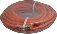 PRO-SOURCE - 1/2" ID x 3/4" OD 50' Long Multipurpose Air Hose - MNPT x MNPT Ends, 300 Working psi, 23 to 150°F, 1/2" Fitting, Orange - Exact Tool & Supply