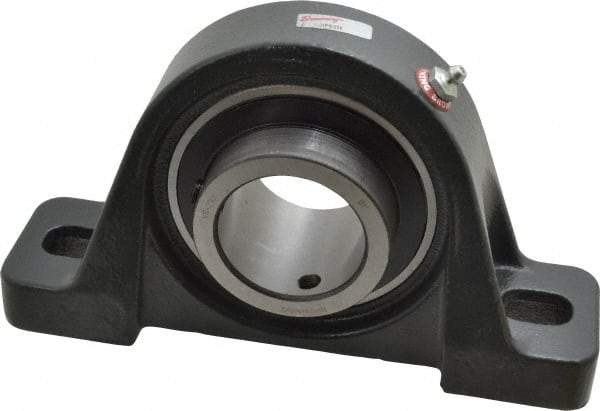 Browning - 2" ID, 8-13/16" OAL x 4-31/32" OAH Pillow Block - 6,601 Lb Static Cap, 9,752 Lb Dyn Cap, 6-15/16" Btw Mnt Hole Ctrs, 2-1/2" Base-to-Ctr Ht, Cast Iron - Exact Tool & Supply