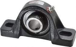 Browning - 3/4" ID, 5" OAL x 2-17/32" OAH Pillow Block - 1,444 Lb Static Cap, 2,611 Lb Dyn Cap, 3-25/32" Btw Mnt Hole Ctrs, 1-5/16" Base-to-Ctr Ht, Cast Iron - Exact Tool & Supply