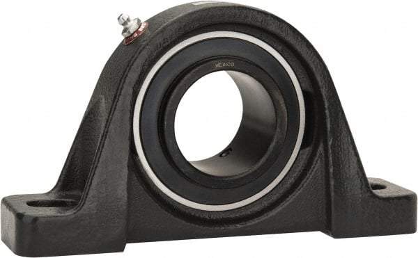 Browning - 2-3/16" ID, 8-13/16" OAL x 4-31/32" OAH Pillow Block - 6,601 Lb Static Cap, 9,752 Lb Dyn Cap, 6-15/16" Btw Mnt Hole Ctrs, 2-1/2" Base-to-Ctr Ht, Cast Iron - Exact Tool & Supply