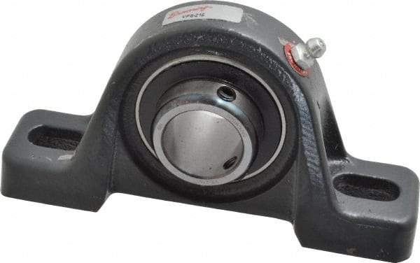 Browning - 1" ID, 5-1/2" OAL x 2-13/16" OAH Pillow Block - 1,651 Lb Static Cap, 2,801 Lb Dyn Cap, 4-1/8" Btw Mnt Hole Ctrs, 1-7/16" Base-to-Ctr Ht, Cast Iron - Exact Tool & Supply