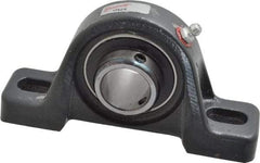 Browning - 1" ID, 5-1/2" OAL x 2-13/16" OAH Pillow Block - 1,651 Lb Static Cap, 2,801 Lb Dyn Cap, 4-1/8" Btw Mnt Hole Ctrs, 1-7/16" Base-to-Ctr Ht, Cast Iron - Exact Tool & Supply