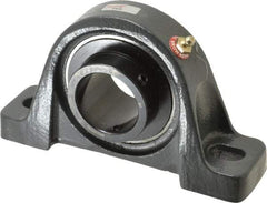 Browning - 1-3/4" ID, 7-3/8" OAL x 4-1/4" OAH Pillow Block - 5,216 Lb Static Cap, 7,889 Lb Dyn Cap, 5-21/32" Btw Mnt Hole Ctrs, 2-1/8" Base-to-Ctr Ht, Cast Iron - Exact Tool & Supply