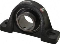 Browning - 1-15/16" ID, 8" OAL x 4-9/16" OAH Pillow Block - 5,216 Lb Static Cap, 7,889 Lb Dyn Cap, 6-15/16" Btw Mnt Hole Ctrs, 2-1/2" Base-to-Ctr Ht, Cast Iron - Exact Tool & Supply