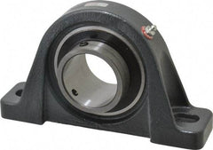 Browning - 2-7/16" ID, 9-1/2" OAL x 5-1/2" OAH Pillow Block - 8,150 Lb Static Cap, 11,789 Lb Dyn Cap, 7-13/32" Btw Mnt Hole Ctrs, 2-11/16" Base-to-Ctr Ht, Cast Iron - Exact Tool & Supply