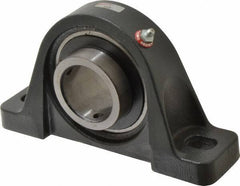 Browning - 2" ID, 8-13/16" OAL x 4-29/32" OAH Pillow Block - 6,601 Lb Static Cap, 9,752 Lb Dyn Cap, 6-15/16" Btw Mnt Hole Ctrs, 2-7/16" Base-to-Ctr Ht, Cast Iron - Exact Tool & Supply