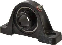 Browning - 1-3/8" ID, 6-3/4" OAL x 3-5/8" OAH Pillow Block - 3,493 Lb Static Cap, 5,782 Lb Dyn Cap, 5" Btw Mnt Hole Ctrs, 1-13/16" Base-to-Ctr Ht, Cast Iron - Exact Tool & Supply