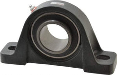 Browning - 2-3/16" ID, 8-13/16" OAL x 4-29/32" OAH Pillow Block - 6,601 Lb Static Cap, 9,752 Lb Dyn Cap, 6-15/16" Btw Mnt Hole Ctrs, 2-7/16" Base-to-Ctr Ht, Cast Iron - Exact Tool & Supply
