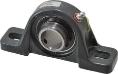 Browning - 1" ID, 5-1/2" OAL x 2-11/16" OAH Pillow Block - 1,651 Lb Static Cap, 2,801 Lb Dyn Cap, 4-1/8" Btw Mnt Hole Ctrs, 1-5/16" Base-to-Ctr Ht, Cast Iron - Exact Tool & Supply