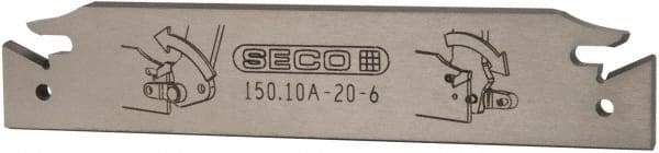 Seco - 0.843" Blade Height, 0.222" Blade Width, 4.72" OAL, Neutral Cut, Double End Indexable Cut-Off Blade - 150.10A Blade, 150.10 Series - Exact Tool & Supply