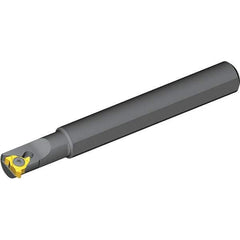 Vargus - Internal/External Thread, Right Hand Cut, 0.63" Shank Width x 0.6" Shank Height Indexable Threading Toolholder - 3.94" OAL, 2IR Insert Compatibility, OVR Toolholder, Series Miniature Round Shank - Exact Tool & Supply