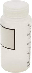 Dynalon Labware - 500 mL Wide-Mouth Bottle - Polypropylene, Translucent, 6-1/2" High x 3" Diam, 55mm Cap - Exact Tool & Supply