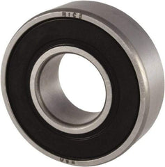 Nice - 5/8" Bore Diam, 1-5/8" OD, Double Seal Precision Ground Radial Ball Bearing - 1/2" Wide, 1 Row, Round Bore, 1,010 Lb Static Capacity, 2,595 Lb Dynamic Capacity - Exact Tool & Supply