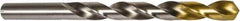 DORMER - 9.7mm 118° High Speed Steel Jobber Drill - TiN Finish, Right Hand Cut, Spiral Flute, Straight Shank, 133mm OAL, Split Point - Exact Tool & Supply