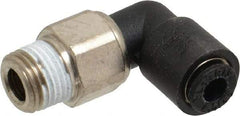 Legris - 4mm Outside Diam, 1/8 BSPT, Nylon Push-to-Connect Tube Male Swivel Elbow - 290 Max psi, Tube to Male BSPT Connection, Buna Nitrile O-Ring - Exact Tool & Supply