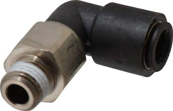 Legris - 10mm Outside Diam, 1/4 BSPT, Nylon Push-to-Connect Tube Male Swivel Elbow - 290 Max psi, Tube to Male BSPT Connection, Buna Nitrile O-Ring - Exact Tool & Supply