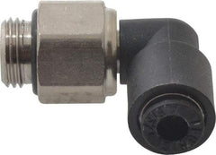 Legris - 4mm Outside Diam, 1/8 BSPP, Nylon Push-to-Connect Tube Male Swivel Elbow - 290 Max psi, Tube to Male BSPP Connection, Buna Nitrile O-Ring - Exact Tool & Supply