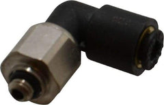 Legris - 4mm Outside Diam, M5x0.8 Metric, Nylon Push-to-Connect Tube Male Swivel Elbow - 290 Max psi, Tube to Metric Thread Connection, Buna-N O-Ring - Exact Tool & Supply