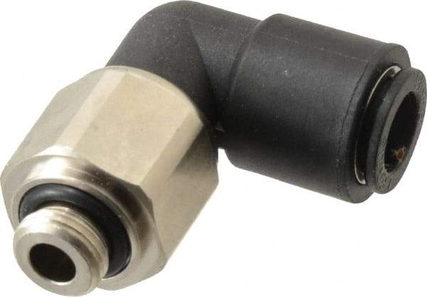 Legris - 8mm Outside Diam, 1/8 BSPP, Nylon Push-to-Connect Tube Male Swivel Elbow - 290 Max psi, Tube to Male BSPP Connection, Buna Nitrile O-Ring - Exact Tool & Supply