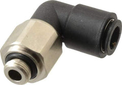 Legris - 8mm Outside Diam, 1/8 BSPP, Nylon Push-to-Connect Tube Male Swivel Elbow - 290 Max psi, Tube to Male BSPP Connection, Buna Nitrile O-Ring - Exact Tool & Supply