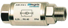 Legris - 1/4" Stainless Steel Check Valve - Unidirectional, Female BSPP x Male BSPP, 580 WOG - Exact Tool & Supply
