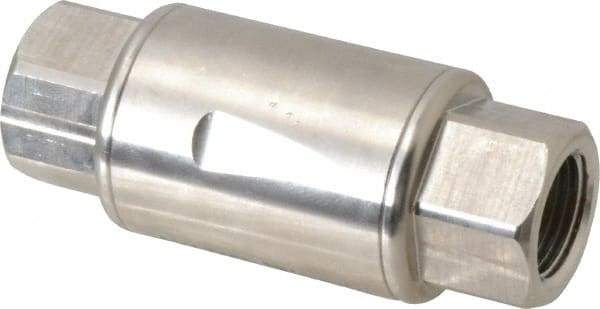 Legris - 3/8" Stainless Steel Check Valve - Unidirectional, FNPT x FNPT, 580 WOG - Exact Tool & Supply