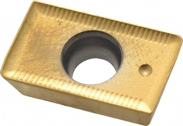 Seco - APKT1604 ME14 Grade F40M Carbide Milling Insert - TiAlN/TiN Finish, 0.187" Thick, 0.031" Corner Radius - Exact Tool & Supply