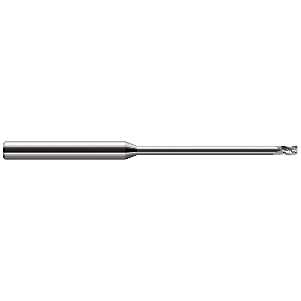 Harvey Tool - Corner Radius & Corner Chamfer End Mills; Mill Diameter (mm): 0.80 ; Mill Diameter (Inch): 1/32 ; Mill Diameter (Decimal Inch): 0.0310 ; End Type: Corner Radius ; Corner Radius (Decimal Inch): 0.0100 ; Number of Flutes: 3 - Exact Tool & Supply
