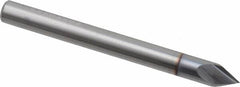 Accupro - 3/16" Diam 2 Flute Single End Solid Carbide Chamfer Mill - Exact Tool & Supply