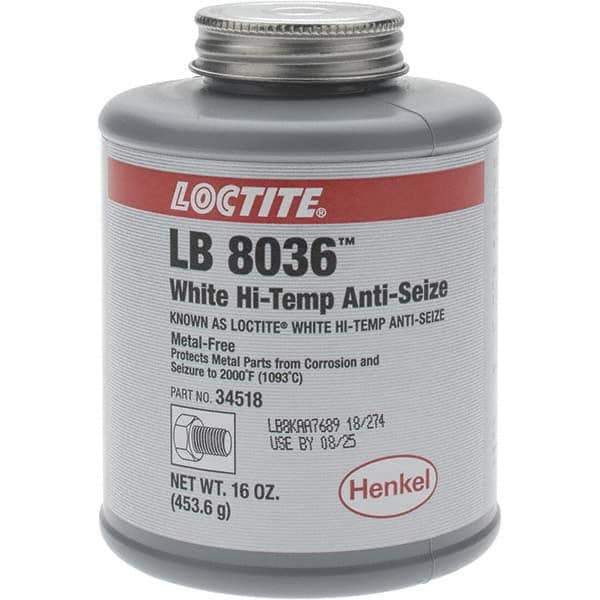 Loctite - 16 oz Brush Top High Temperature Anti-Seize Lubricant - Graphite, 2,000°F - Exact Tool & Supply