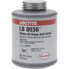 Loctite - 16 oz Brush Top High Temperature Anti-Seize Lubricant - Graphite, 2,000°F - Exact Tool & Supply