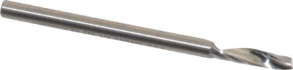 Onsrud - 1/8" Cutting Diam x 1/2" Length of Cut, 1 Flute, Upcut Spiral Router Bit - Uncoated, Right Hand Cut, Solid Carbide, 2" OAL x 1/8" Shank Diam, Single Edge, 21° Helix Angle - Exact Tool & Supply