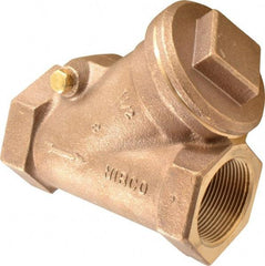 NIBCO - 1-1/2" Bronze Check Valve - Y-Pattern, FNPT x FNPT, 600 WOG - Exact Tool & Supply
