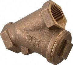 NIBCO - 1-1/4" Bronze Check Valve - Y-Pattern, FNPT x FNPT, 600 WOG - Exact Tool & Supply