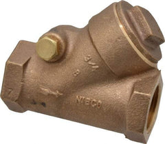 NIBCO - 3/4" Bronze Check Valve - Y-Pattern, FNPT x FNPT, 600 WOG - Exact Tool & Supply
