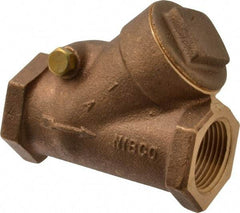 NIBCO - 1" Bronze Check Valve - Y-Pattern, FNPT x FNPT, 600 WOG - Exact Tool & Supply
