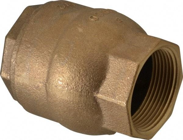 NIBCO - 1-1/2" Bronze Check Valve - Inline, FNPT x FNPT, 250 WOG - Exact Tool & Supply