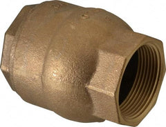 NIBCO - 1-1/2" Bronze Check Valve - Inline, FNPT x FNPT, 250 WOG - Exact Tool & Supply